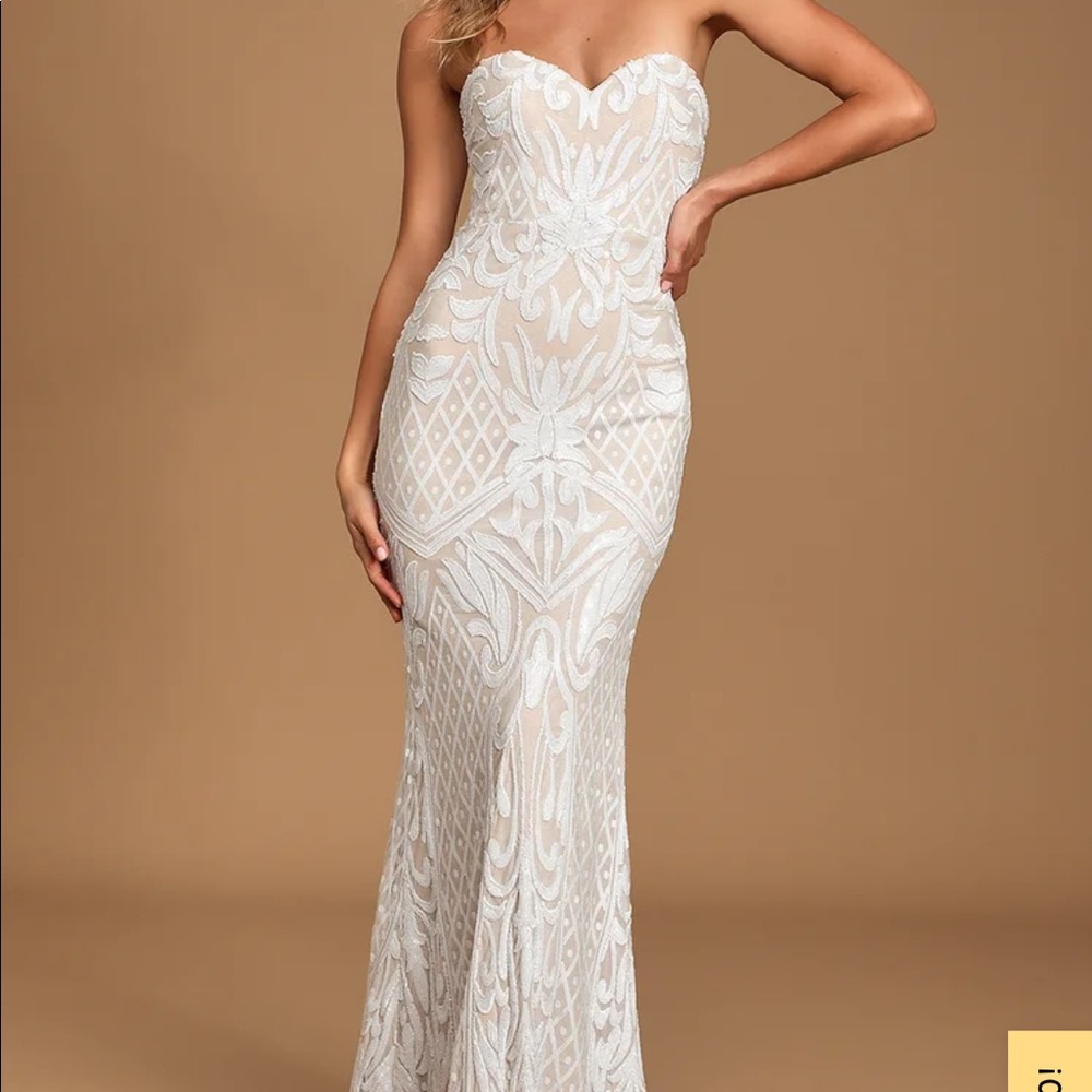 Lulu’s Olivia sequin wedding dress size XS
